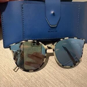 Gentle Monster Tortoise and Blue Sunglasses